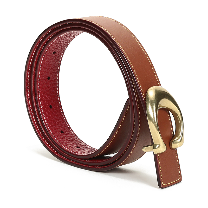 coach/蔻驰 女士牛皮经典标志浮雕双面板扣式皮带腰带 78176