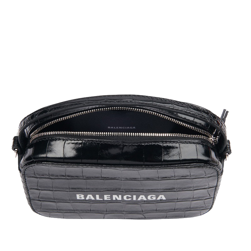 【包税】balenciaga/巴黎世家 2020新款 男女通用黑色鳄鱼皮压纹小