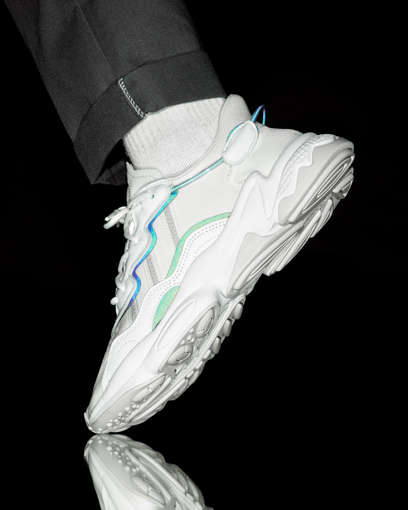 adidas/阿迪达斯 三叶草 ozweego 20秋冬 男女同款 白灰 3m反光 情侣