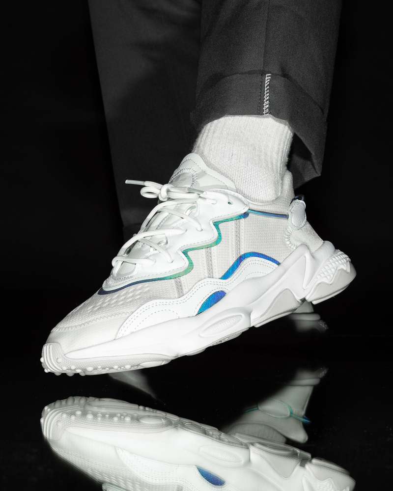 adidas/阿迪达斯 三叶草 ozweego 20秋冬 男女同款 白灰 3m反光 情侣