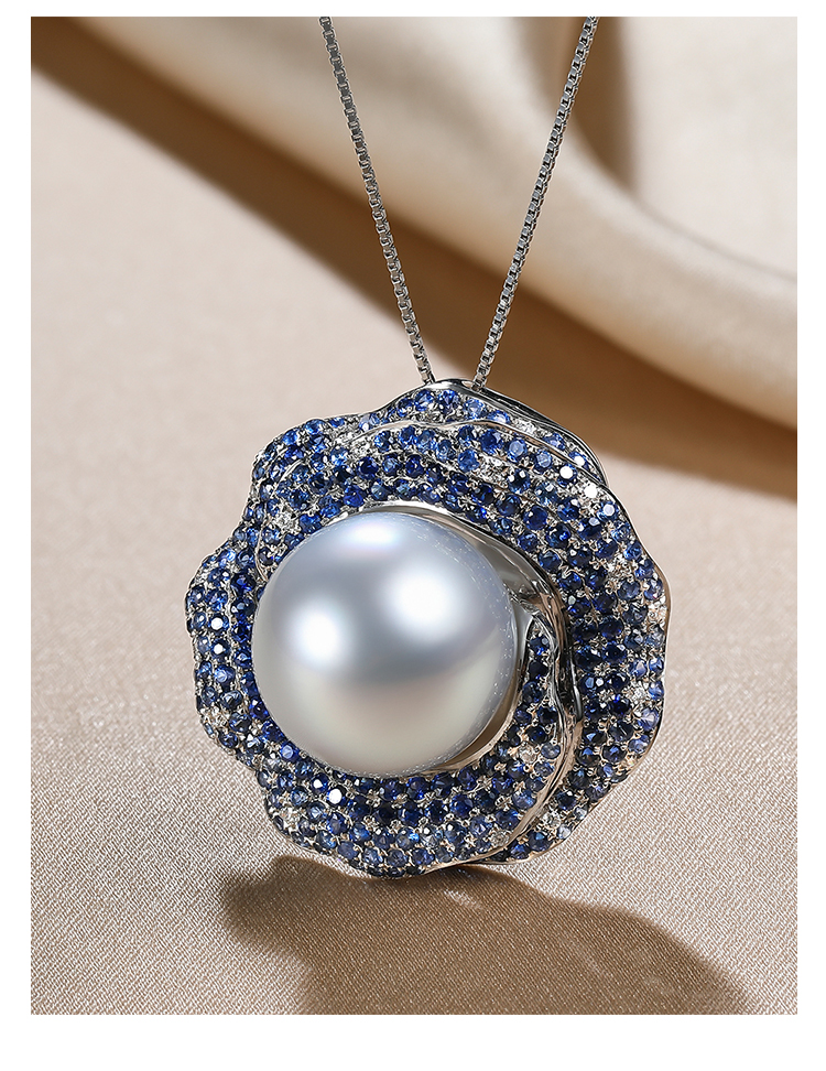 【珍藏精品】sandyrilla/仙蒂瑞拉硕大豪华款15-16mm澳洲白珍珠18k金