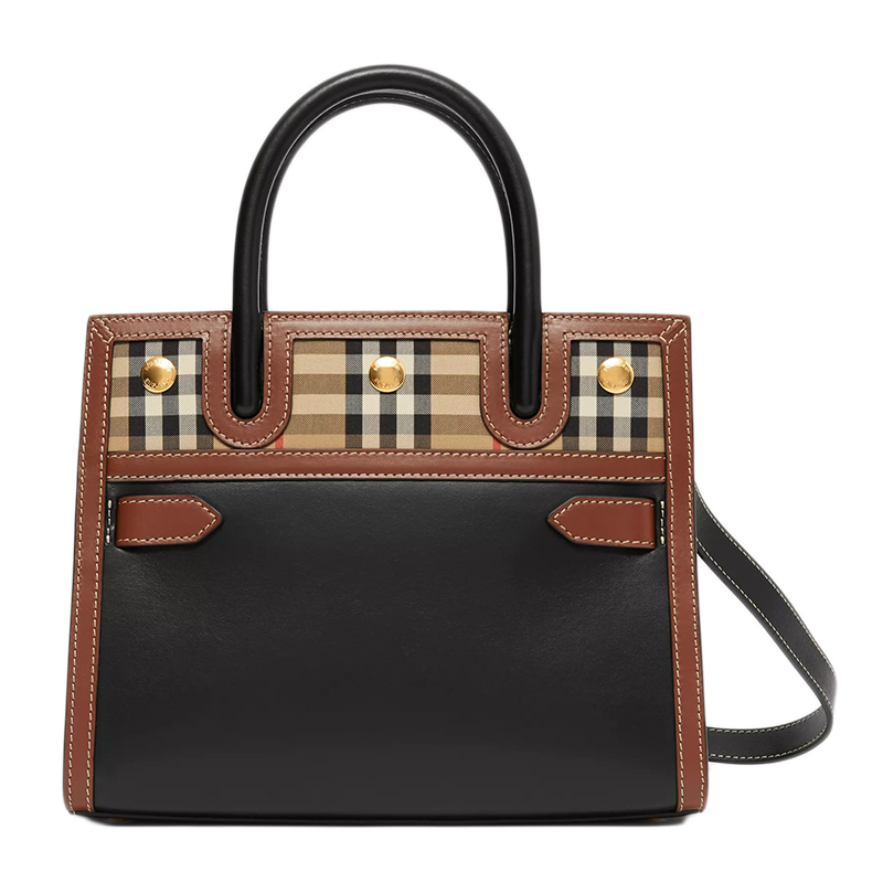 【包税】burberry/博柏利 2020新款title系列 迷你皮革拼vintage格纹