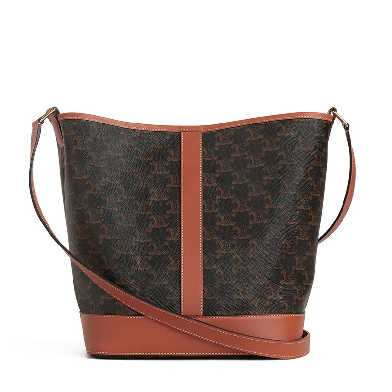 celine/赛琳 19秋冬新款seau 女士中号拼色帆布单肩水桶包 191132cas.