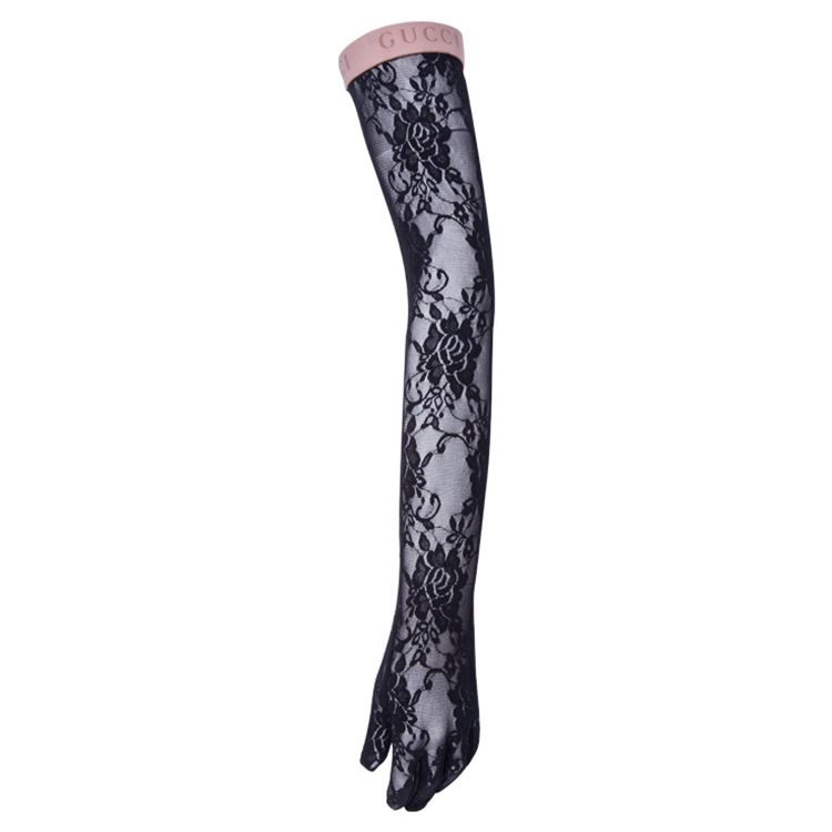 gucci/古驰 松紧边花卉蕾丝手套 609115 3hj62