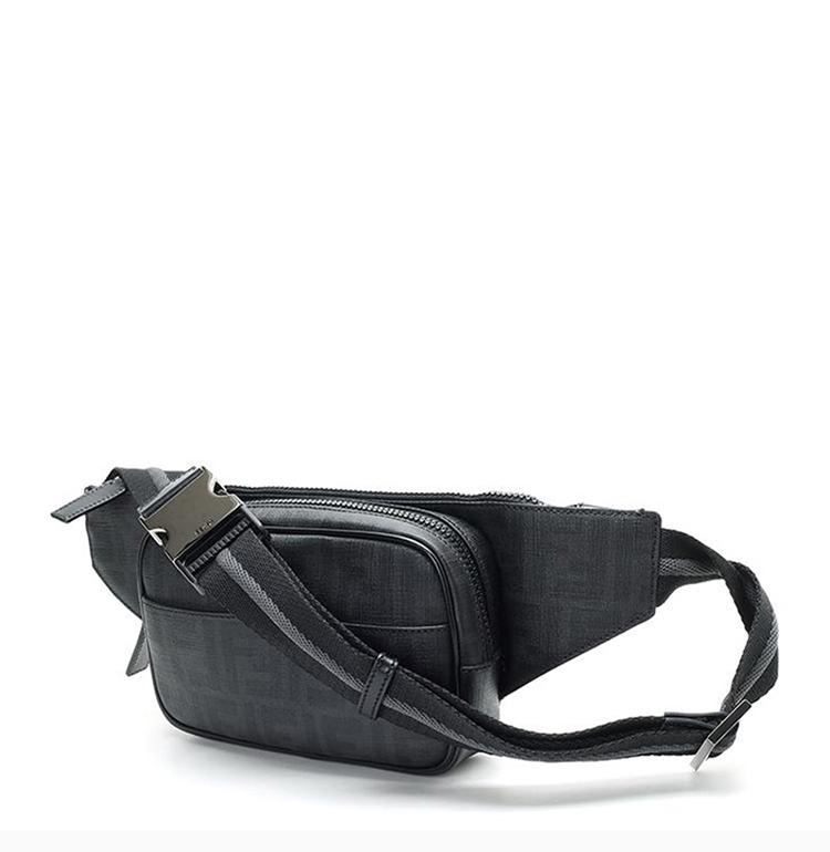 fendi/芬迪 男士牛皮灰logo腰包