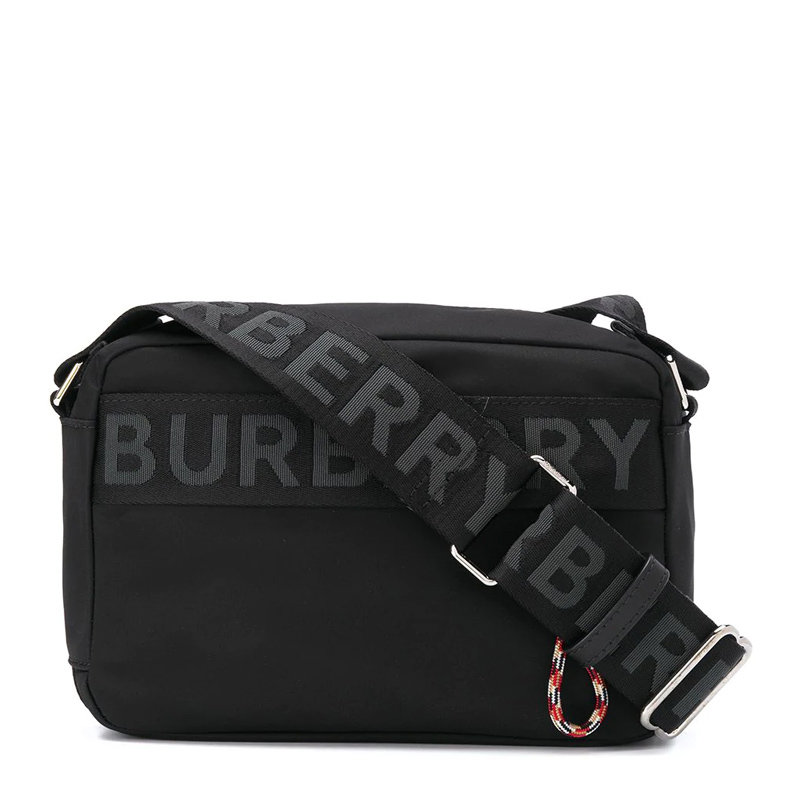 burberry/博柏利 巴宝莉男包 男士黑色织物单肩斜挎相机包 8025669blk