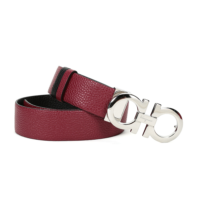 salvatoreferragamo/菲拉格慕 女士牛皮板扣式双面皮带腰带 23a564