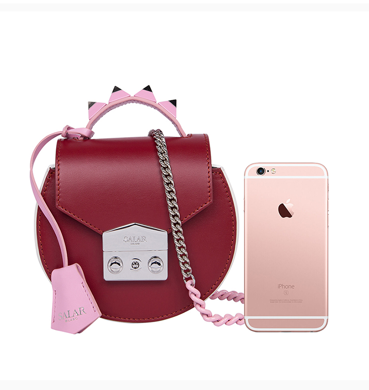 【包税】salar/salar milano carol mult系列 女士拼色铆钉装饰手柄