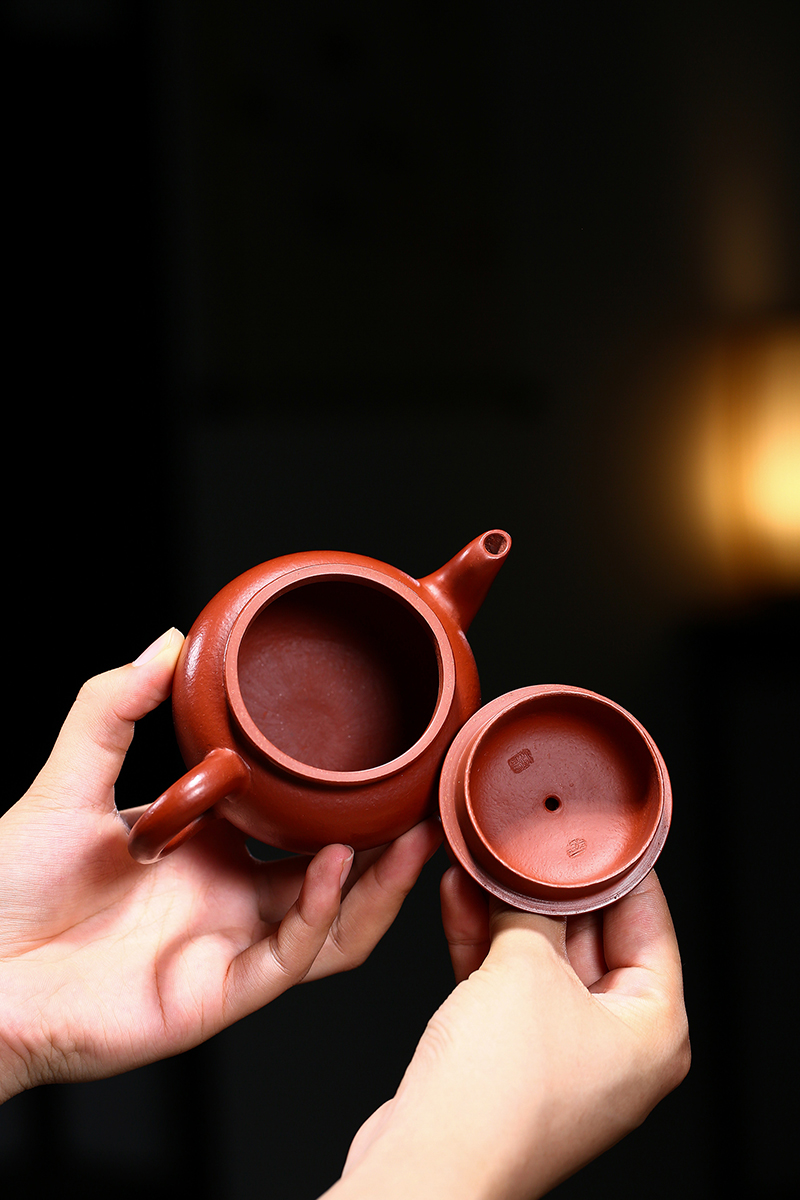 国工刘志明宜兴紫砂紫砂茶具纯手工大彬如意原矿黄朱泥215cc