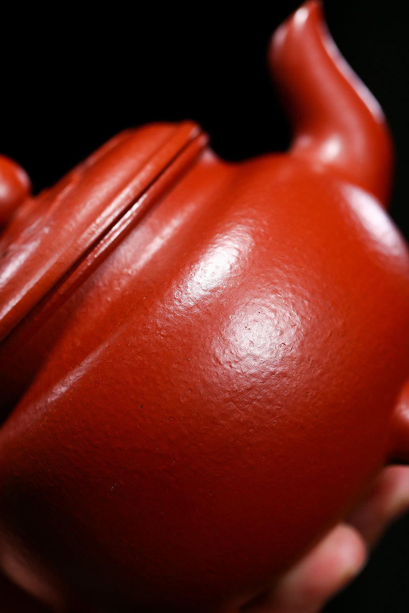 国工刘志明宜兴紫砂紫砂茶具纯手工大彬如意原矿黄朱泥215cc