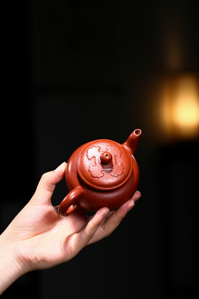 国工刘志明宜兴紫砂紫砂茶具纯手工大彬如意原矿黄朱泥215cc