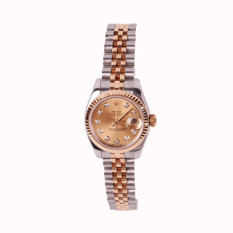 rolex/劳力士179173女装日志型系列黄金精钢贝母面自动机械女表 a级