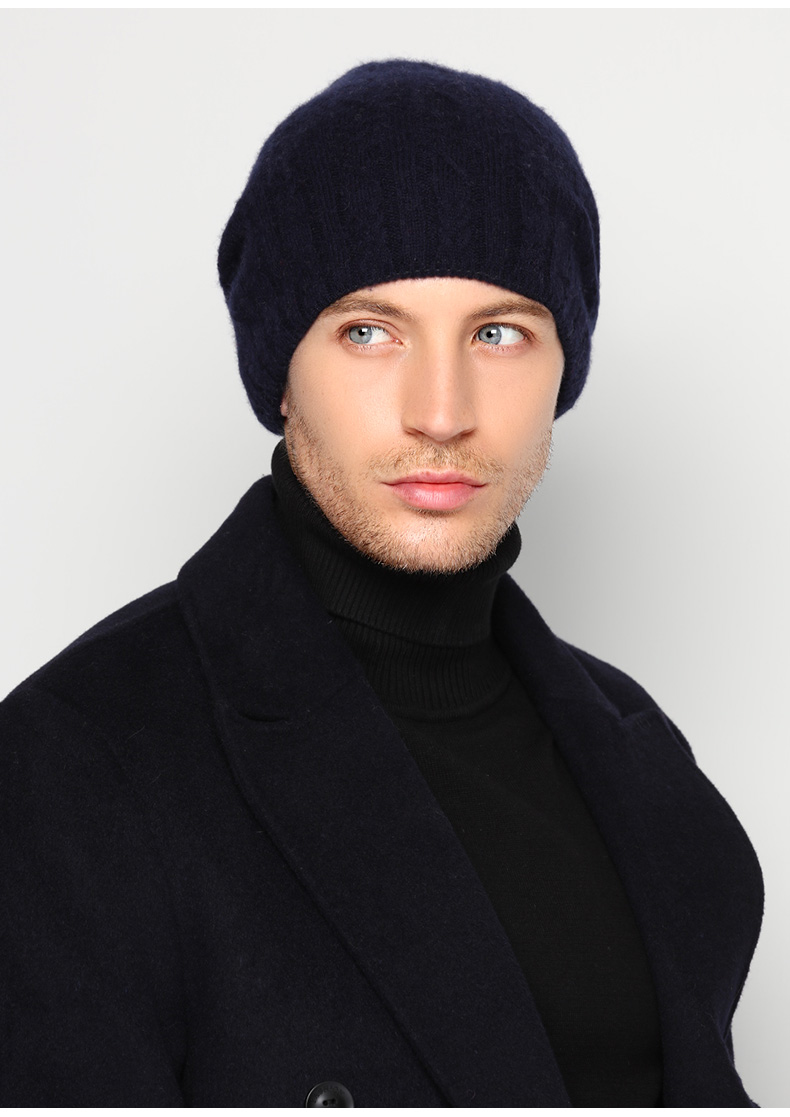 kenmont/卡蒙2020秋冬新品羊绒毛线帽冬季保暖针织帽男嘻哈宽松冷帽长