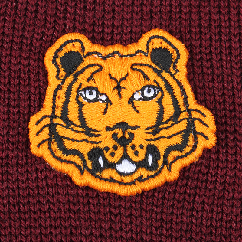 【20秋冬新款】kenzo/高田贤三 男士小虎头刺绣羊毛圆领套头针织衫