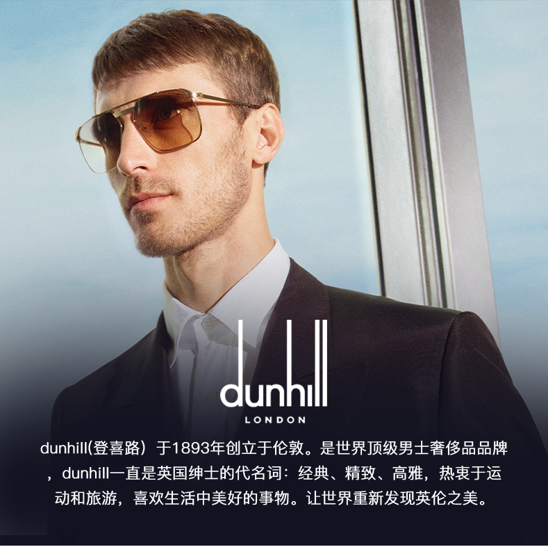 【包税】dunhill/登喜路 男士商务休闲全框金属光学镜 眼镜 vdh172j