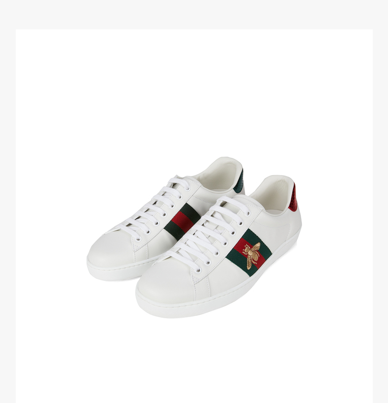 gucci/古驰 男士ace系列牛皮织带蜜蜂刺绣运动鞋 42944602jp0 dx