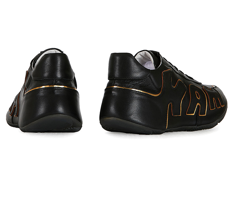 daisyfellowes/黛西法罗 牛皮拼接男士时尚休闲鞋运动鞋潮流个性男鞋h