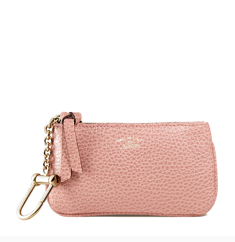 【包税】gucci/古驰 女士裸粉色牛皮长款钱夹卡包零钱包女包