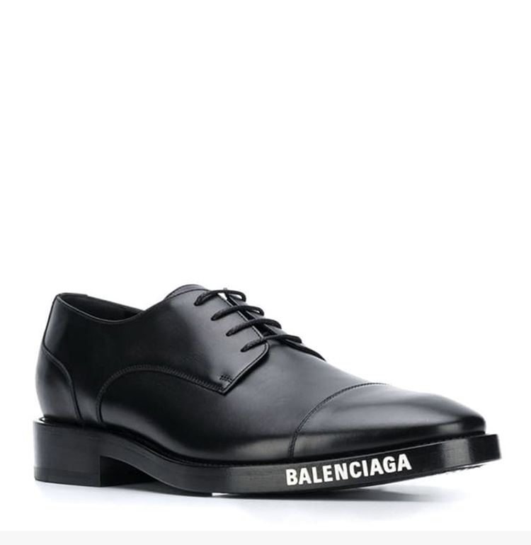 balenciaga 巴黎世家 男士 男鞋 21春夏 黑色休闲皮鞋 男士商务休闲鞋