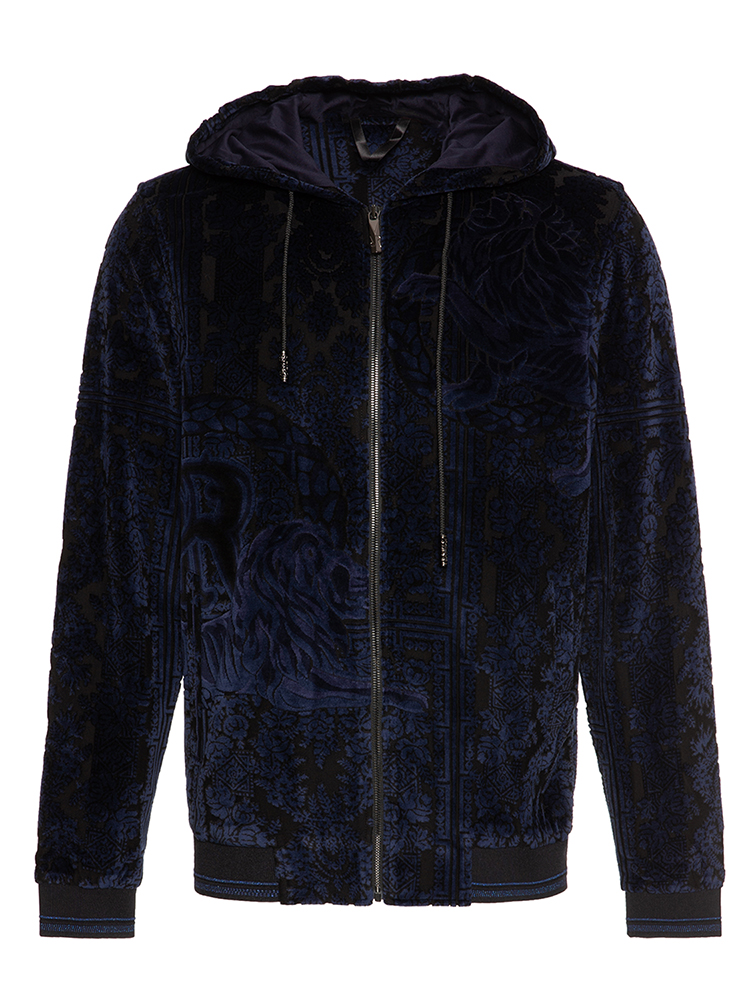 蓝系列 蓝色丝绒连帽外套 品牌经典元素融入 男士夹克 verri/verri