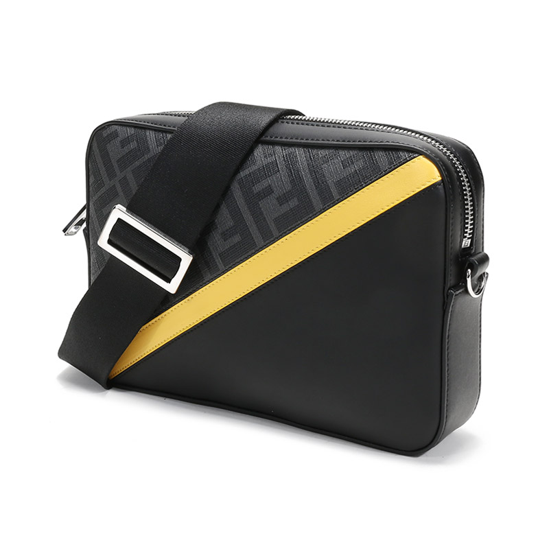 【现货秒发】fendi/芬迪 男士涂层织物/配皮单肩斜挎包 7m0286 a9xs