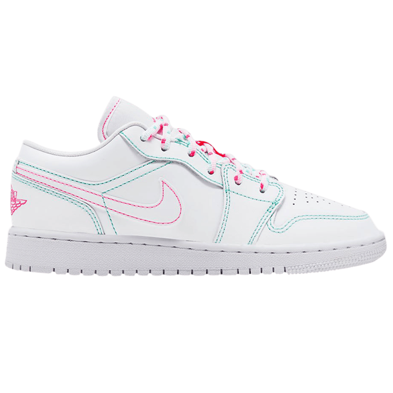 nike/耐克 air jordan 1 low gs 女款 aj1 白粉绿 南海岸 糖果小清新