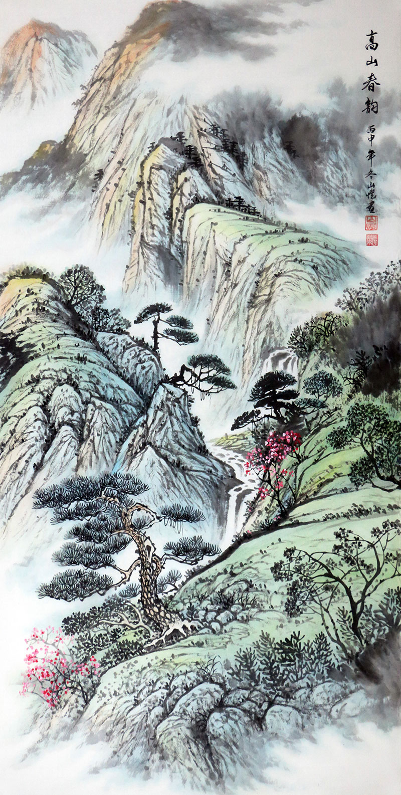 2012年12月国画作品《高山秋韵》经评委公正审定在"盛世中华"第二届