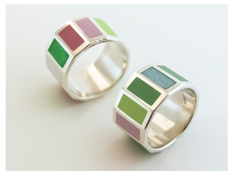 日本七宝烧 彩色 戒指/指环 eternal系列 匠人手作 日本制 获奖产品
