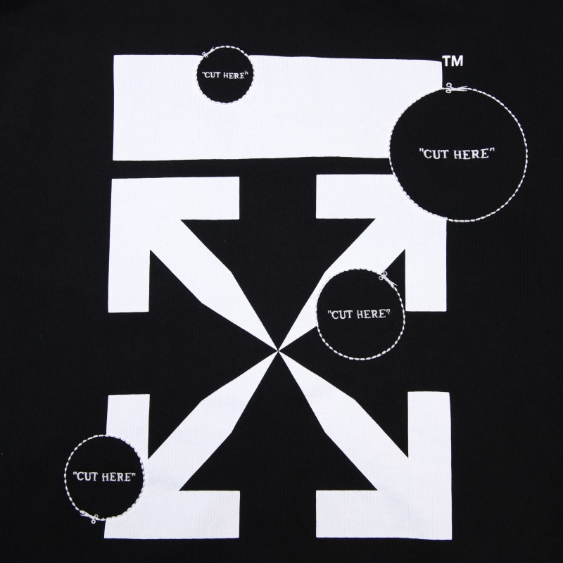 off-white/off-white 20秋冬 徽标箭头图案黑色连帽男卫衣 ombe001f20