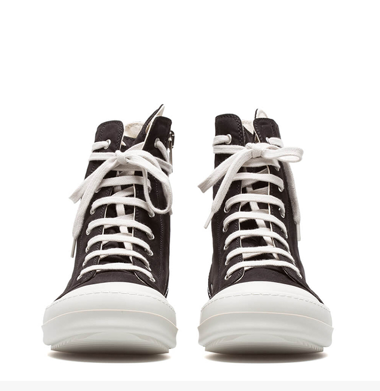 rick owens/瑞克·欧文斯 rick owens drkshdw 20秋冬 黑色帆布系带