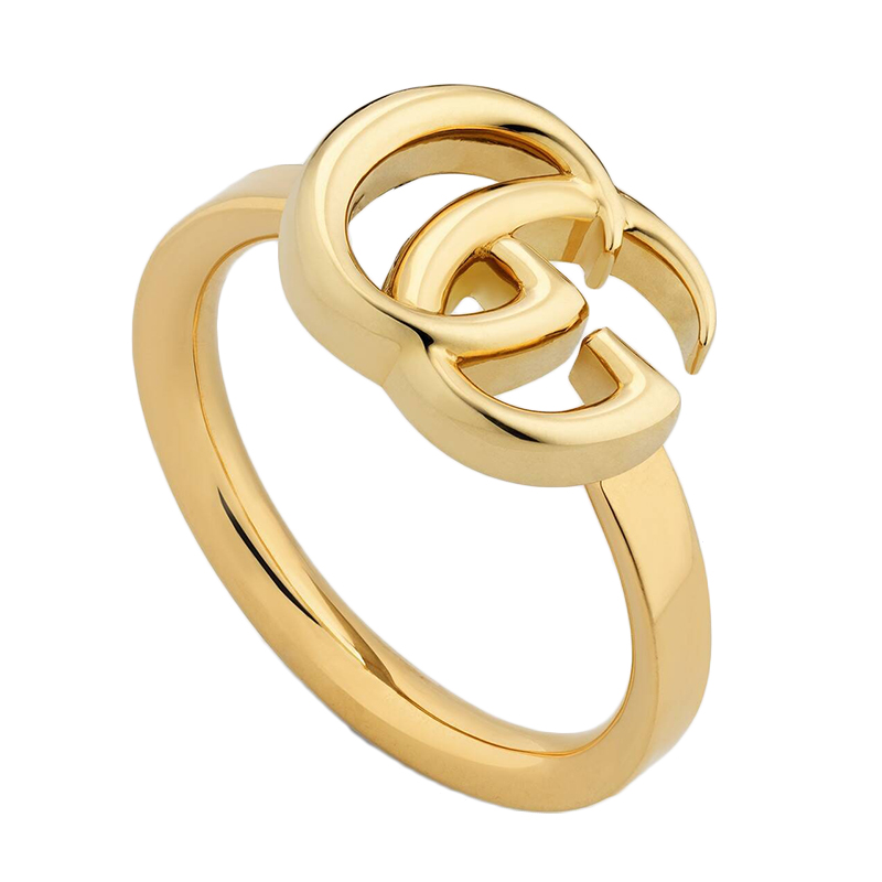 【包税】gucci/古驰 经典款双g18k金黄金戒指 525690j85008000