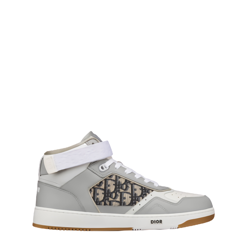 【包税】dior/迪奥 新款男士b27高帮灰色小牛皮休闲运动鞋 3sh132zir