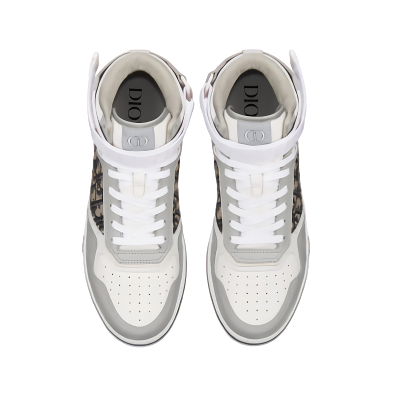 【包税】dior/迪奥 新款男士b27高帮灰色小牛皮休闲运动鞋 3sh132zir