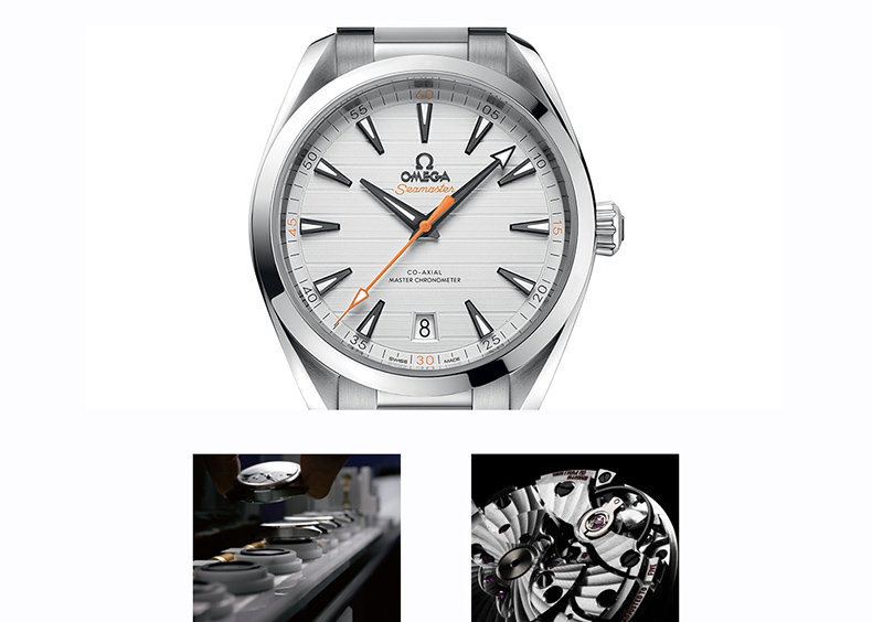 OMEGA/欧米茄瑞士手表 海马系列日历自动机械男士腕表 钢带银盘220.10.41.21.02.001