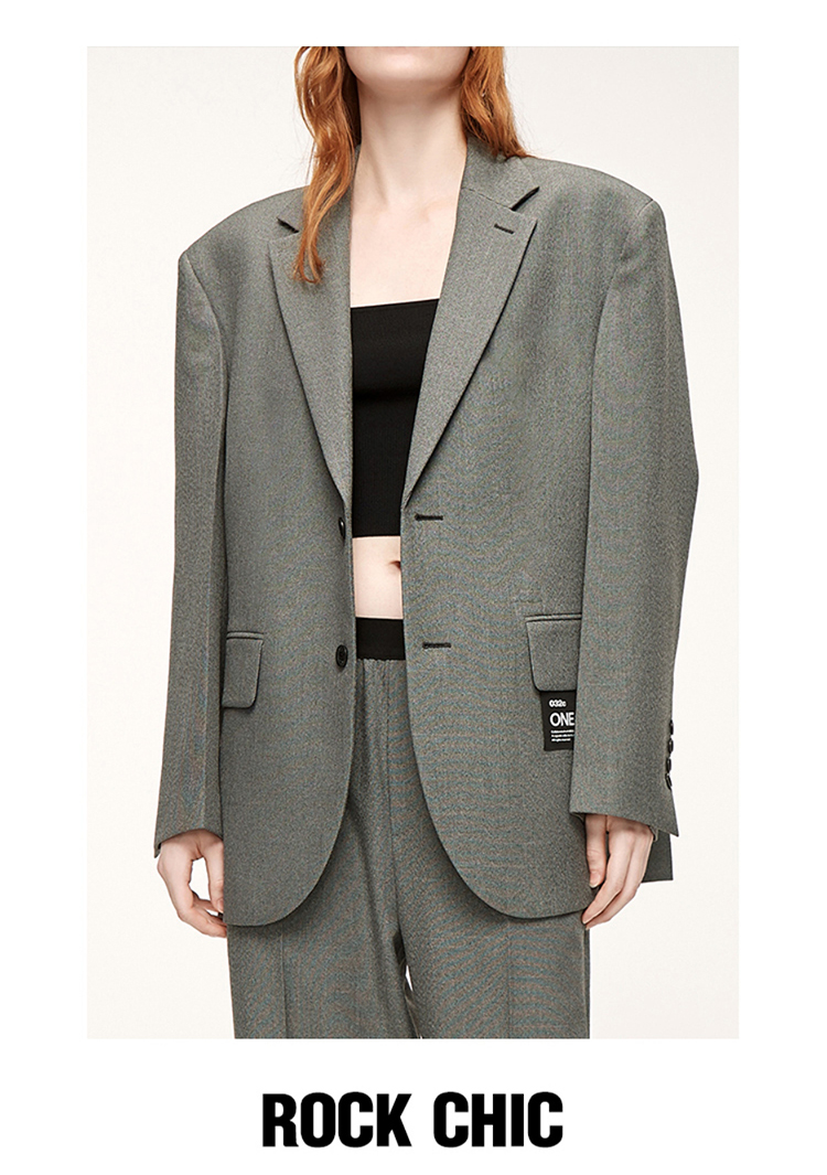 摩安珂女士西服2020冬季新品宽松032c宽肩西装外套mbo4bla014