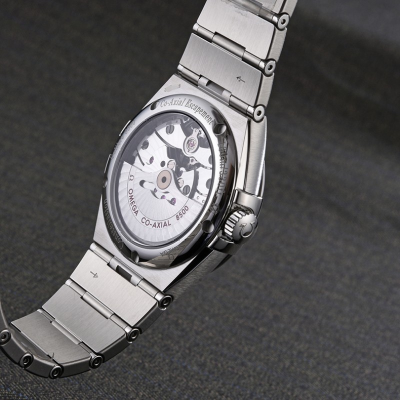 OMEGA/欧米茄瑞士手表 星座系列日历自动机械男士腕表 钢带银盘123.10.38.21.02.001