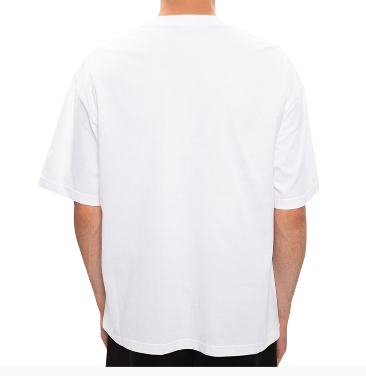 balenciaga/巴黎世家 男士白色棉质印花字母短袖t恤 612966-tiv54