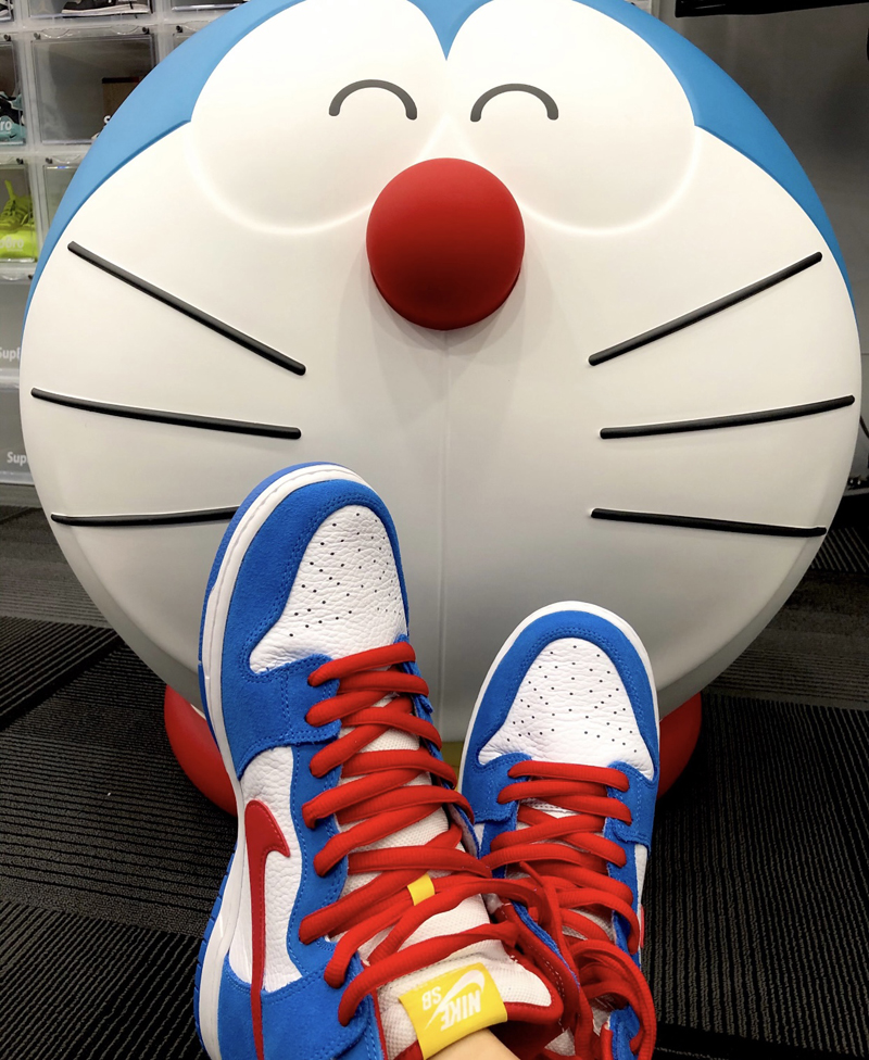 nike/耐克 sb dunk high doraemon 男女同款 哆啦a梦 机器猫 蓝胖子