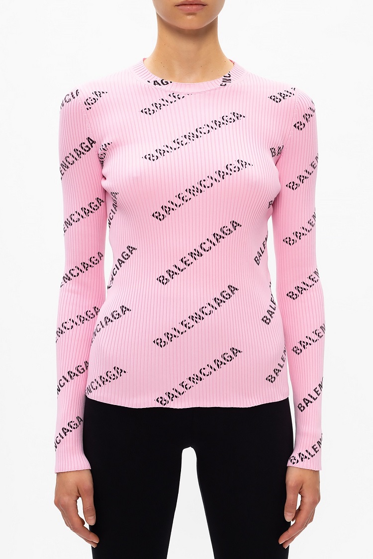 女士针织衫/毛衣】balenciaga/巴黎世家 【20秋冬新款】女式粉色修身