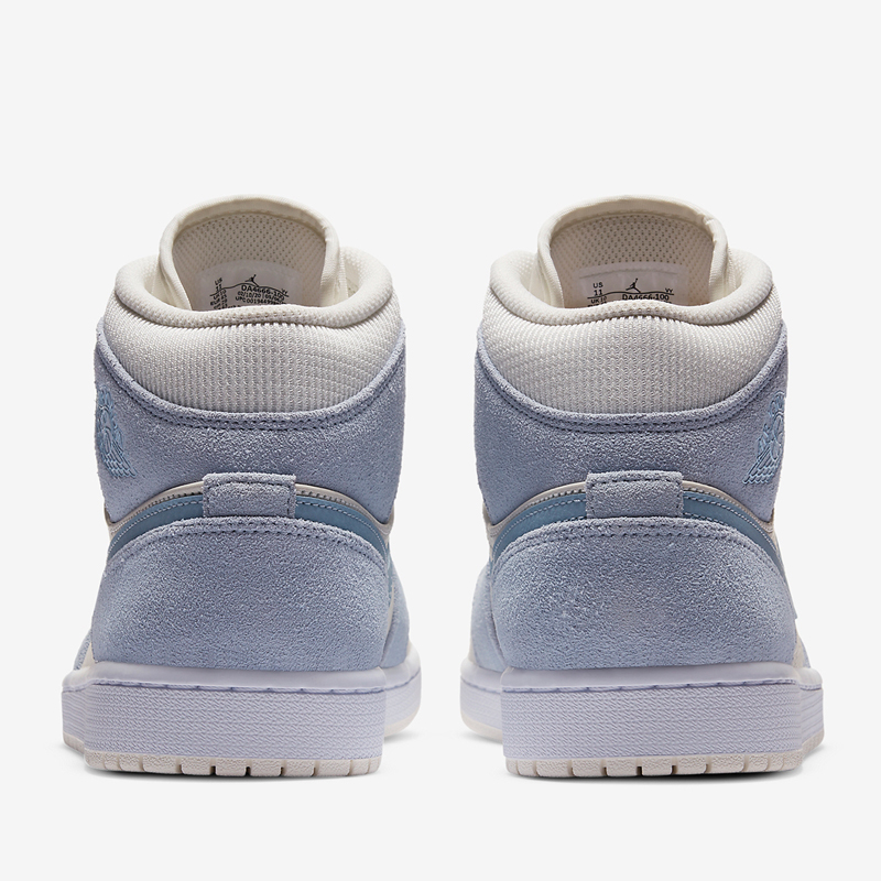 nike/耐克 air jordan 1 mid 男女同款 aj1 灰蓝 小巴黎 灯芯 限定