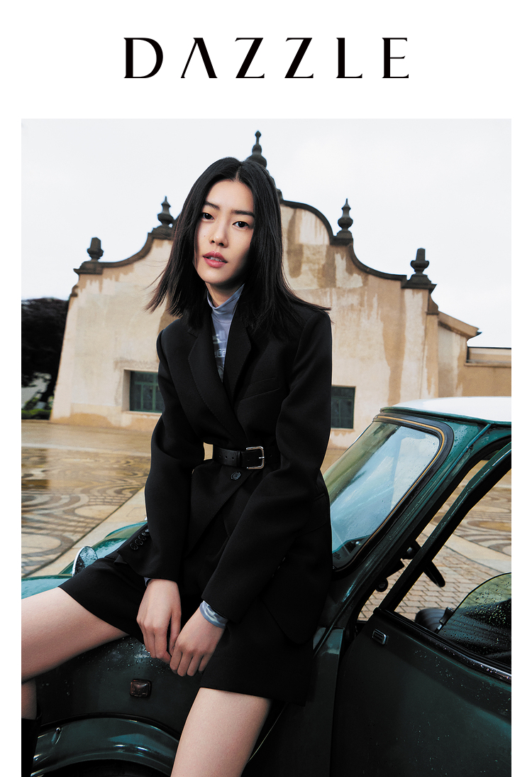 【刘雯同款】dazzle/dazzle地素20冬新款显瘦黑色小西装外套女士西服2