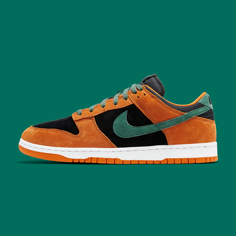 nike/耐克 nike dunk low sp ceramic 男款 黑橙 低帮 休闲鞋 板鞋 da