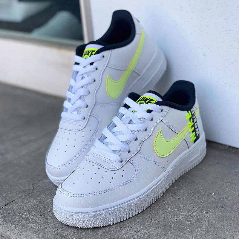 nike/耐克 air force 1 lv8 20秋冬 女款 af1 换钩 白黄 空军一号