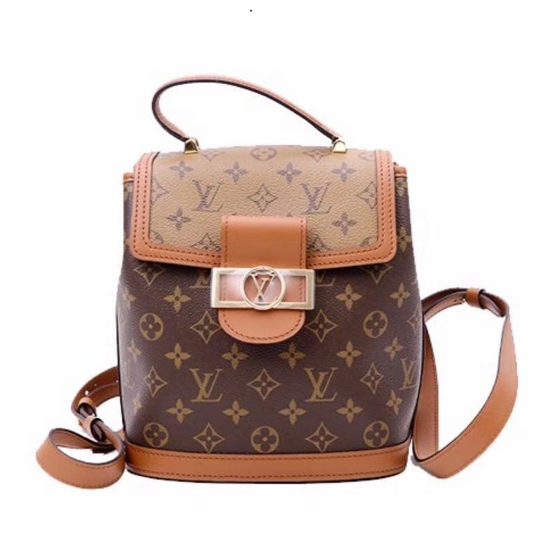 louis vuitton/路易威登 lv女包达芙妮dauphine 老花pvc双肩包书包 m4