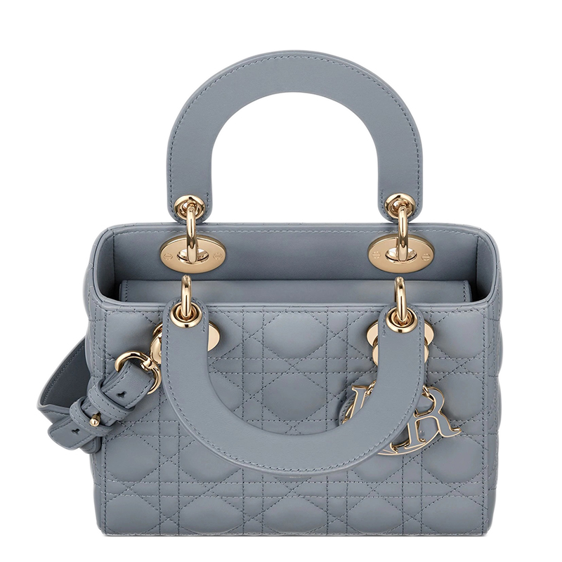 【包税】dior/迪奥 2021年新款my abcdior系列 女士云蓝色小羊皮手提