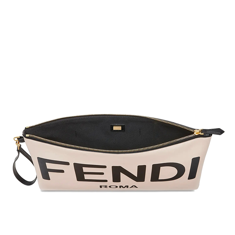 【包税】fendi/芬迪 2021春夏新款fendi roma系列 粉色小牛皮roma徽标