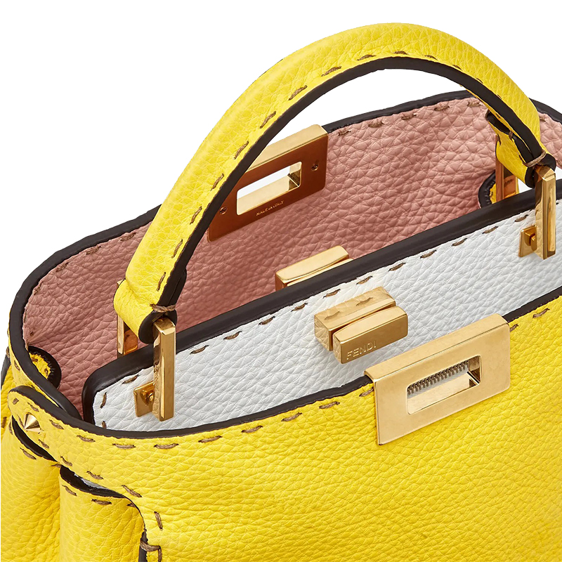 【包税】fendi/芬迪 2020新款peekaboo iconic essentially 黄色cuoio