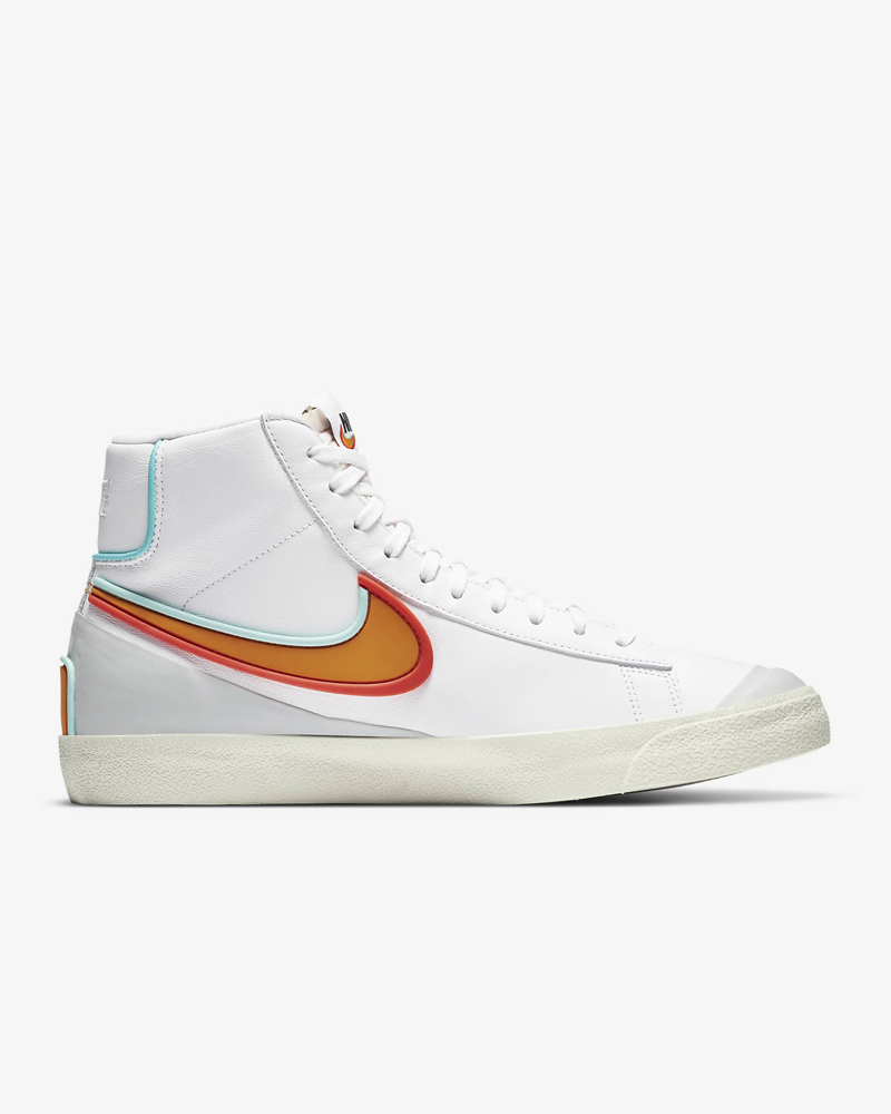 nike/耐克 blazer mid 77 20秋冬 男款 白黄 高帮 王一博同款 休闲