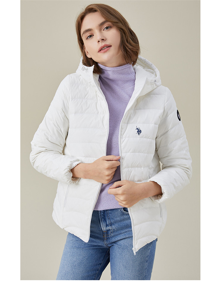 s.polo assn. 女士羽绒服 冬季女士白鸭绒连帽外套