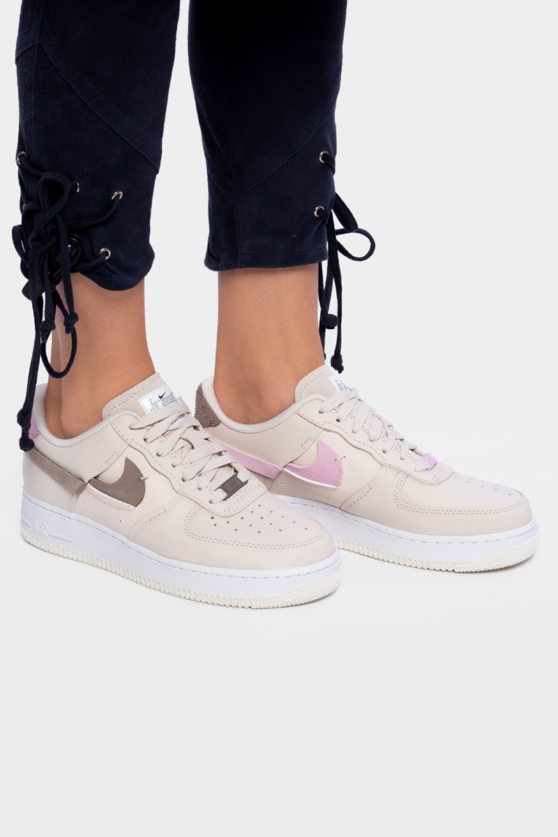 nike/耐克 air force 1 20秋冬 男女同款 af1 奶油棕粉 断钩 解构
